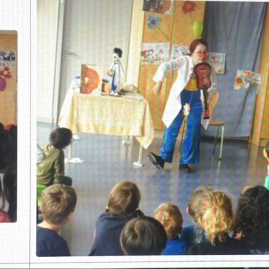 Θεατρική παρουσίαση του βιβλίου «Μια κόκκινη μύτη, ένα βιολί και ένα όνειρο» από τη συγγραφέα στη Garderie της Κομισιόν στο Λουξεμβούργο