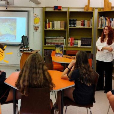 Η συγγραφέας στο Μποδοσάκειο Κολλέγιο Αθηνών